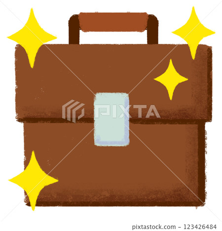 簡單插畫，蠟筆觸感，全新包包 123426484