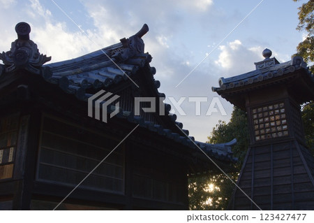 倉敷風景:阿智神社、鶴形山 倉敷風景:阿智神社、鶴形山 123427477