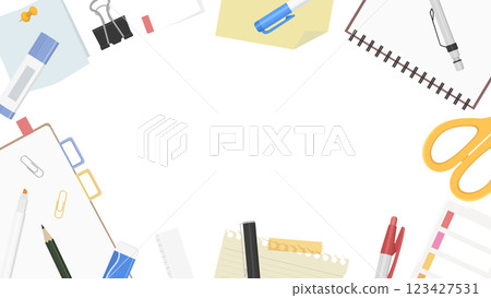 Stationery frame, background material 123427531