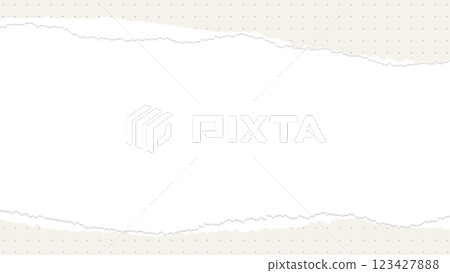 撕破的紙框、簡單的點格紙、撕破的筆記本風格背景框 123427888