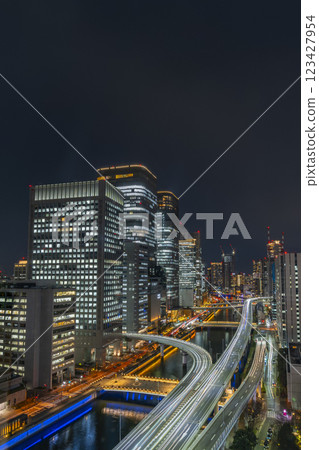 Beautiful night view of Nakanoshima, Osaka Beautiful night view of Nakanoshima, Osaka 123427954