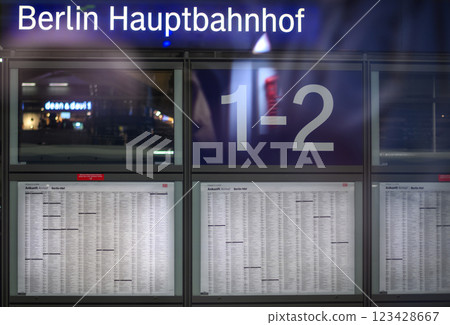 Berlin Hauptbahnhof central railway station in Berlin, capital of Germany 123428667