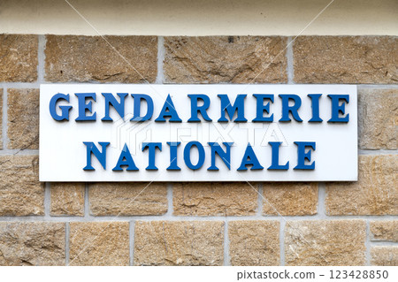 Gendarmerie Nationale sign 123428850