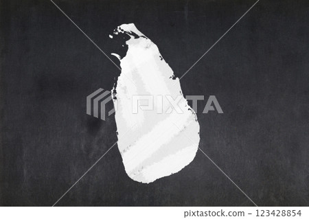 Map of Sri Lanka drawn on a blackboard Map of Sri Lanka drawn on a blackboard 123428854