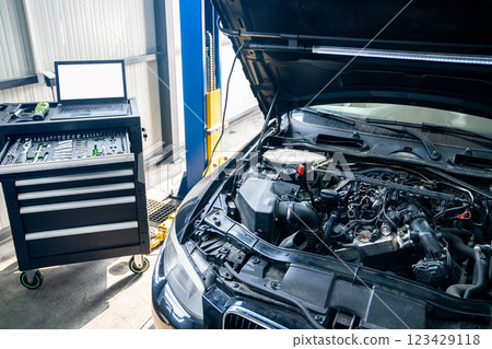 Car repair in car service 123429118