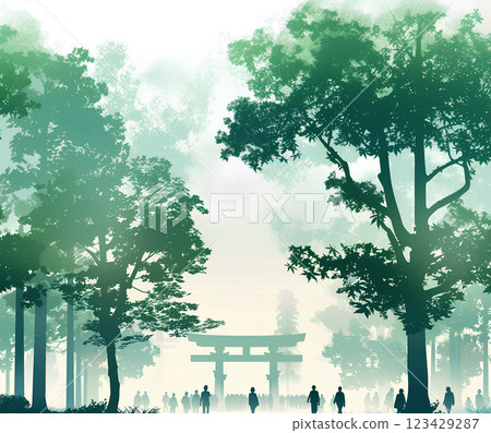莊嚴的神社森林-1 123429287