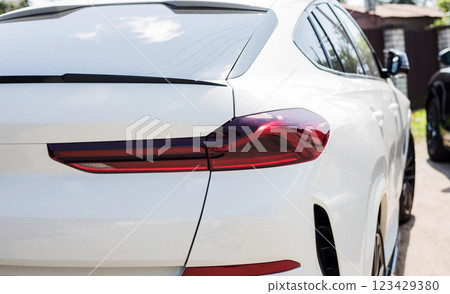 taillight of luxury car 123429380