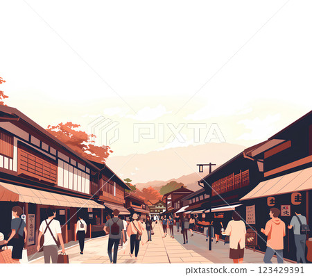 漫步在古老的驛站小鎮 漫步在古老的驛站小鎮 123429391