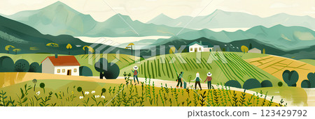 Scenery of Shinshu Azumino-Landscape 1 Scenery of Shinshu Azumino-Landscape 1 123429792