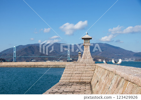 下蒲曲的黑尾鷗與秋田橋 123429926