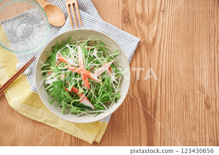 Crab stick salad - A healthy and refreshing Japanese salad Crab stick salad - A healthy and refreshing Japanese salad 123430656
