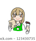 圖書館的女圖書館員 123430735