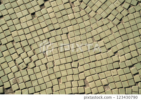 Mosaic tiles floor design 123430790