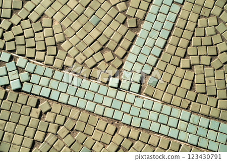Mosaic tiles floor design Mosaic tiles floor design 123430791