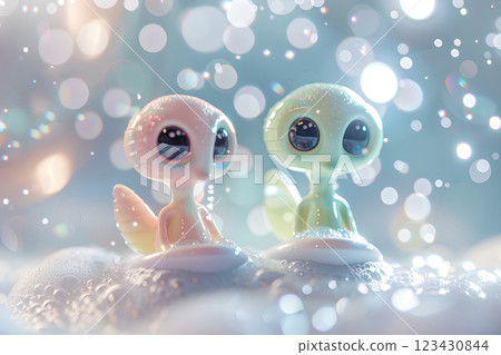 Alien taking a bath Alien taking a bath 123430844