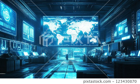 未來主義高科技監控中心 未來主義高科技監控中心 123430870