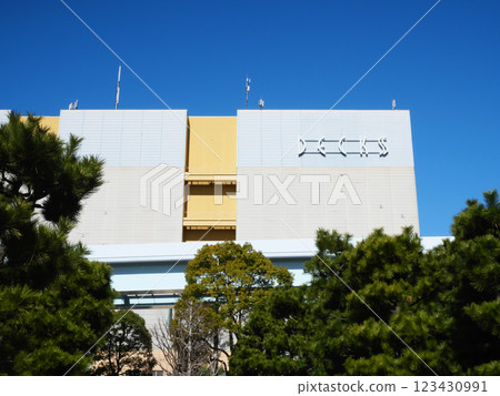 Buildings that stand out against the blue sky | Odaiba Buildings that stand out against the blue sky | Odaiba 123430991