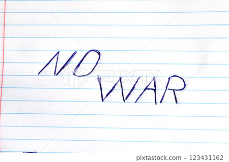 An appeal written on a piece of paper. An appeal written on a piece of paper. 123431162