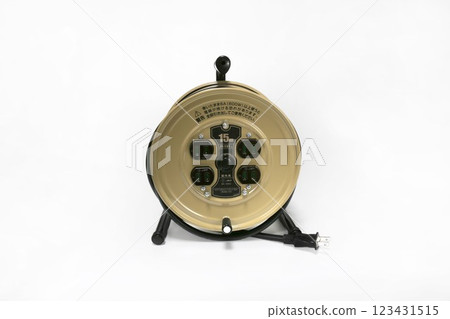 Drum cord reel, extension cord, outlet 123431515