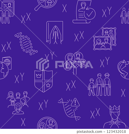 Ancestral roots and genealogy seamless pattern 123432018