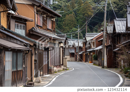 Traditional wooden fishermen boathouses in Ine north Kyoto prefecture on the Sea of Japan Traditional wooden fishermen boathouses in Ine north Kyoto prefecture on the Sea of Japan 123432114