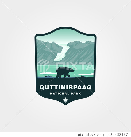 polar bear walking on quttinirpaaq national park vector design polar bear walking on quttinirpaaq national park vector design 123432187