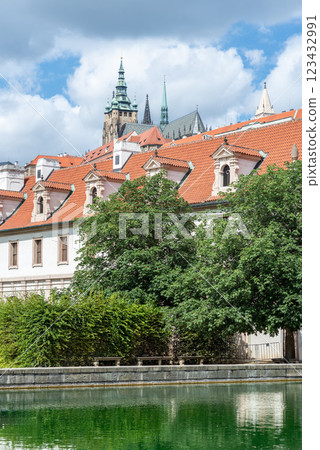 Waldstein Garden and Wallenstein Palace that houses the Senate of the Czech Republic in Prague Waldstein Garden and Wallenstein Palace that houses the Senate of the Czech Republic in Prague 123432991