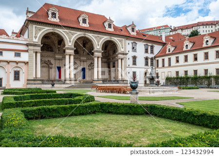 Waldstein Garden and Wallenstein Palace that houses the Senate of the Czech Republic in Prague Waldstein Garden and Wallenstein Palace that houses the Senate of the Czech Republic in Prague 123432994