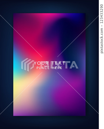 Gradient poster. Colorful Bright futuristic minimal background. Pink purple trendy background. Trendy fluid creative brochure. Flyer template. Abstract hologram. Vector multicolor modern illustration 123433290
