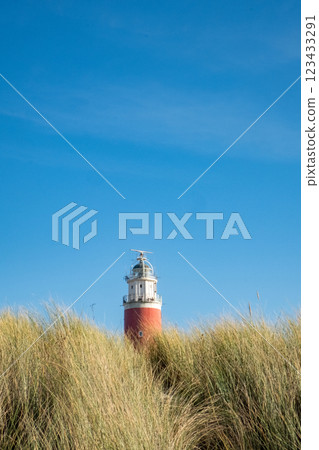 Eierland, De Cocksdorp, Texel, The Netherlands, Oktober 28th, 2024, The Lighthouse, Beautifully Eierland, De Cocksdorp, Texel, The Netherlands, Oktober 28th, 2024, The Lighthouse, Beautifully 123433291
