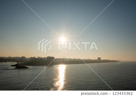 Den Helder, The Netherlands, Oktober 28th, 2024, A Serene Coastal Sunrise Gracefully Overlooking Den Helder, The Netherlands, Oktober 28th, 2024, A Serene Coastal Sunrise Gracefully Overlooking 123433362