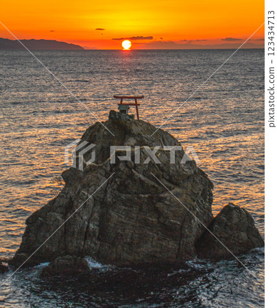 Torii and Daruma sunset Torii and Daruma sunset 123434713