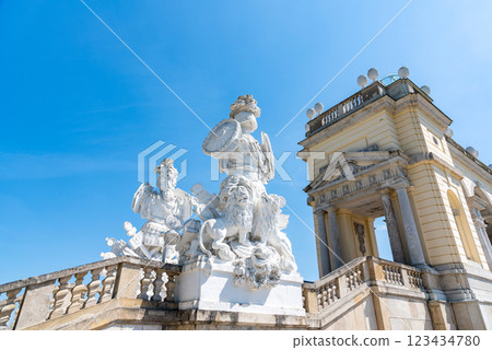 Schonbrunn Habsburg Palace and gardens in Vienna capital of Austria Schonbrunn Habsburg Palace and gardens in Vienna capital of Austria 123434780