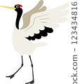 一隻歡快的丹頂鶴的插圖 123434816