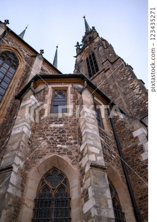 Cathedral of Saints Peter and Paul, Roman Catholic cathedral on the Petrov hill in Brno, Czech Republic 123435271