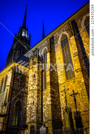 Cathedral of Saints Peter and Paul, Roman Catholic cathedral on the Petrov hill in Brno, Czech Republic 123435284