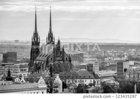 Cathedral of Saints Peter and Paul, Roman Catholic cathedral on the Petrov hill in Brno, Czech Republic 123435297