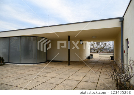 Villa Tugendhat, example of modernist architecture and UNESCO World Heritage Site in Brno, Czech Republic 123435298