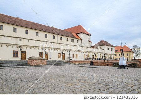 Spilberk Castle, historic fortress on a hilltop above downtown Brno, South Moravian region of the Czech Republic Spilberk Castle, historic fortress on a hilltop above downtown Brno, South Moravian region of the Czech Republic 123435310
