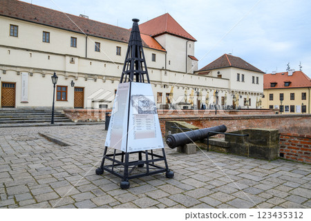 Spilberk Castle, historic fortress on a hilltop above downtown Brno, South Moravian region of the Czech Republic 123435312