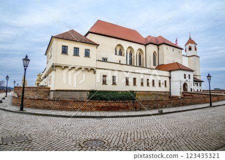 Spilberk Castle, historic fortress on a hilltop above downtown Brno, South Moravian region of the Czech Republic 123435321