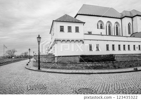 Spilberk Castle, historic fortress on a hilltop above downtown Brno, South Moravian region of the Czech Republic Spilberk Castle, historic fortress on a hilltop above downtown Brno, South Moravian region of the Czech Republic 123435322