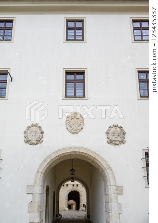 Spilberk Castle, historic fortress on a hilltop above downtown Brno, South Moravian region of the Czech Republic 123435337