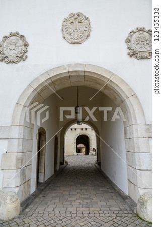 Spilberk Castle, historic fortress on a hilltop above downtown Brno, South Moravian region of the Czech Republic 123435338