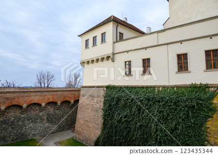 Spilberk Castle, historic fortress on a hilltop above downtown Brno, South Moravian region of the Czech Republic 123435344
