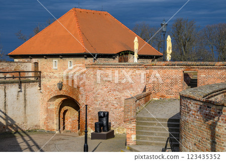 Spilberk Castle, historic fortress on a hilltop above downtown Brno, South Moravian region of the Czech Republic Spilberk Castle, historic fortress on a hilltop above downtown Brno, South Moravian region of the Czech Republic 123435352