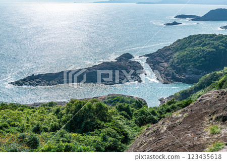 Hyuga City, Miyazaki Prefecture: "The Sea of the Cross Where Wishes Come True" where rocks eroded by the waves look like a cross 123435618