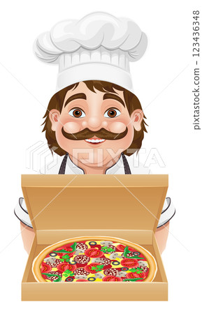 chef man preparing dishes and food in the kitchen vector illustration chef man preparing dishes and food in the kitchen vector illustration 123436348