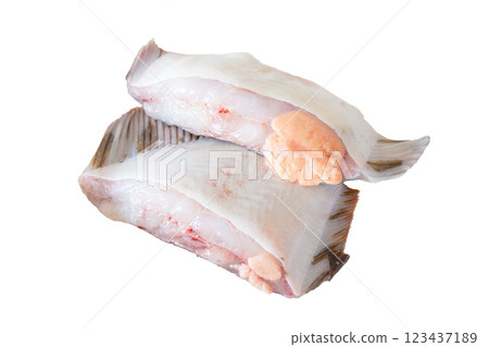 Black flounder fillet [white background, cutout] 123437189