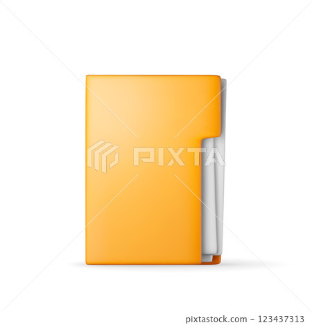3D business folder full of papers 3D business folder full of papers 123437313